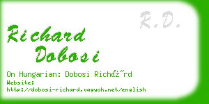 richard dobosi business card